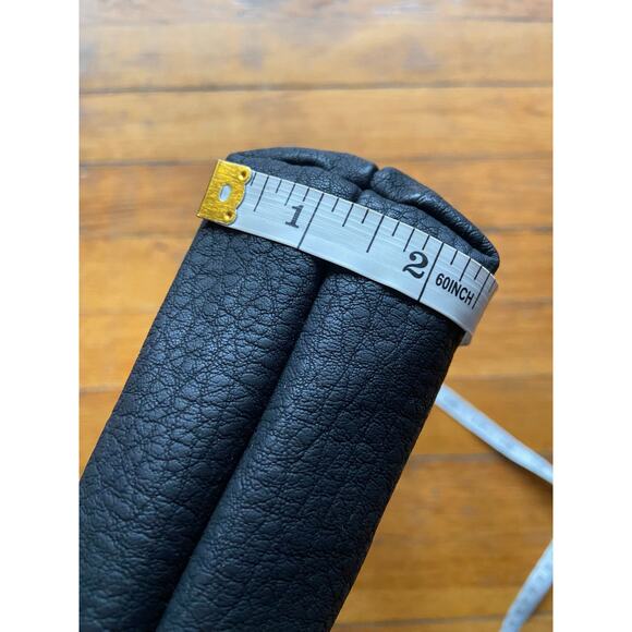 FREE PEOPLE Large Black Faux Leather Textured Pouch - Picture 9 of 9